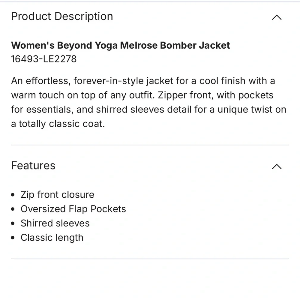 Beyond Yoga Melrose Bomber Jacket NWT - Picture 6 of 11